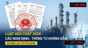 Thông báo về việc triển khai thực hiện quy định của Luật Hóa chất số 69/2025/QH15 và các văn bản hướng dẫn Luật